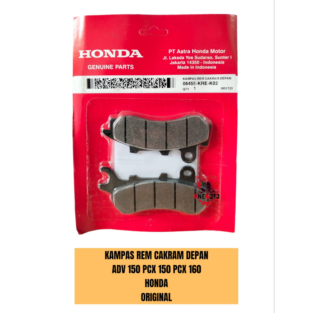 ผ้าเบรคหน้า ADV 150 PCX 150 PCX 160 HONDA ORIGINAL 06455-KRE-K02