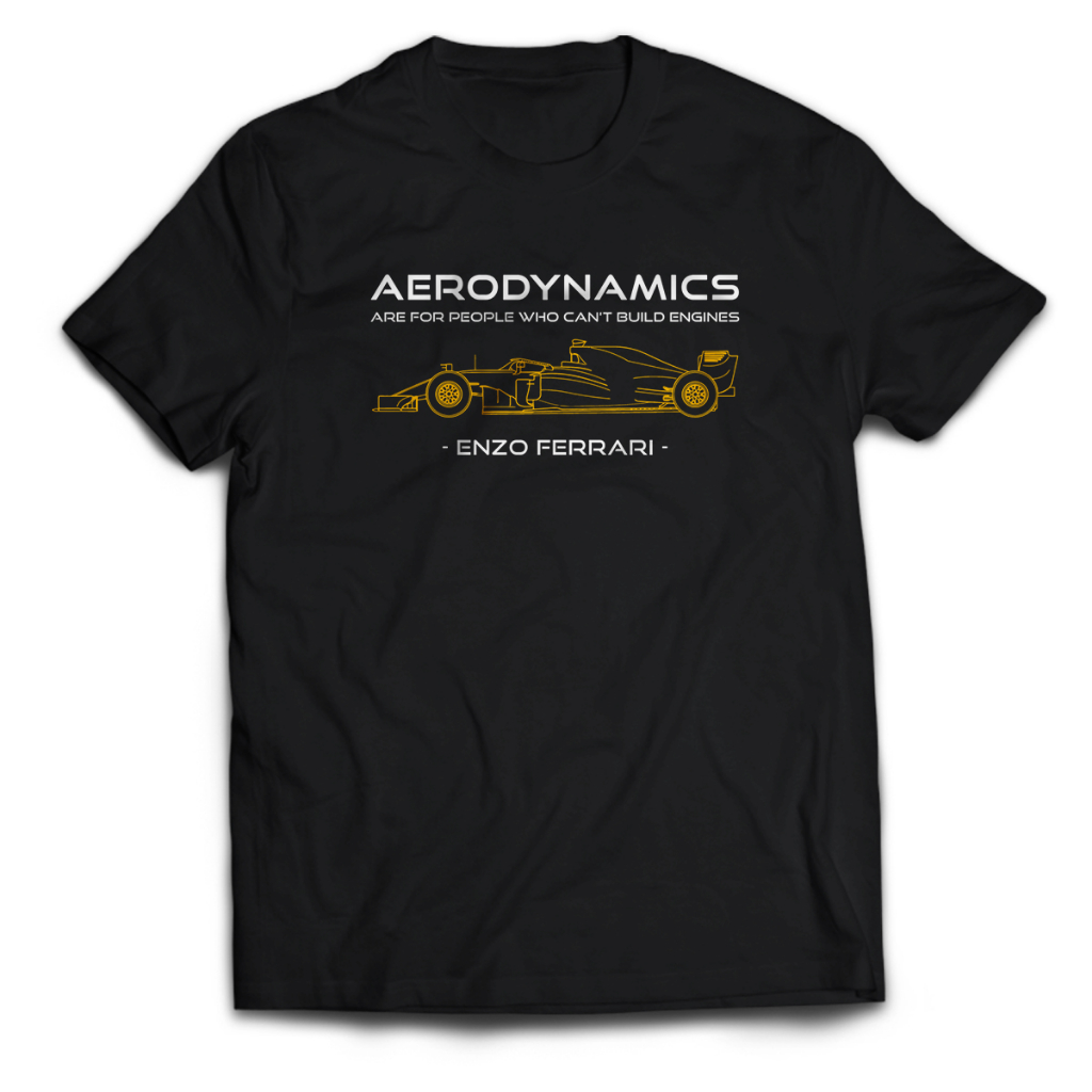 AERODYNAMICS Enzo Ferrari เสื้อยืดผู้ชายผู้ใหญ่เสื้อUnisex PakeKaos