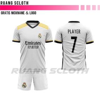 เสื้อกีฬาแขนสั้น ลายทีม New Madrid Jersey 2023/2024 ชุดเยือน