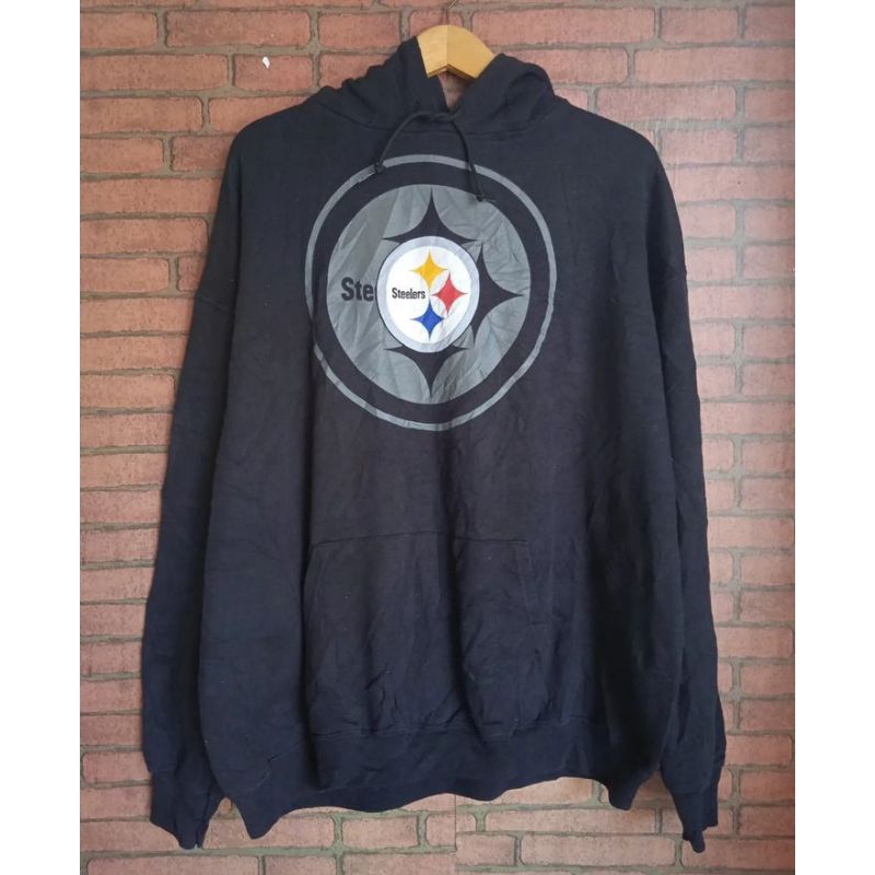 เสื้อกันหนาว มีฮู้ด ลาย NFL Pittsburgh Steelers