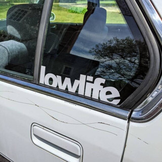 สติกเกอร์ตัด LOWLIFE สําหรับรถจักรยานยนต์ รถยนต์