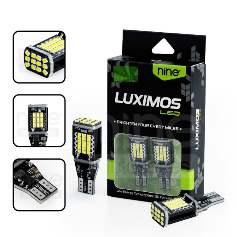 NINE LED T10/T15/T16 GS2 48 POINTS SUPER BRIGHT CANBUS สําหรับรถจักรยานยนต์ DAJJAL TURN SIGNAL ไฟย้อ