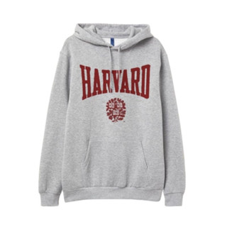 เสื้อกันหนาว มีฮู้ด ลาย Harvard