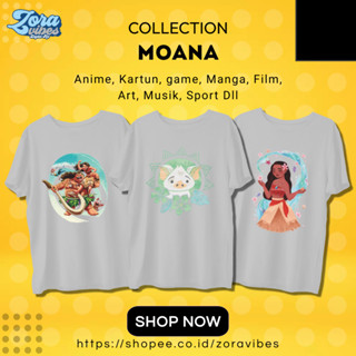 เสื้อยืด พิมพ์ลายเจ้าหญิง Moana สําหรับเด็ก