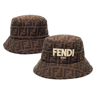 Ff Fendi หมวกบักเก็ต ผ้าแคนวาส ปักลาย นําเข้า พรีเมี่ยม สําหรับผู้ชาย และผู้หญิง