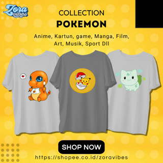 เสื้อยืด ลายปิกาจู POKEMON สําหรับผู้ใหญ่
