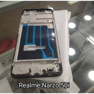 Realme Narzo 50i แผ่นรองจาน กรอบกระดูกกลาง Lcd