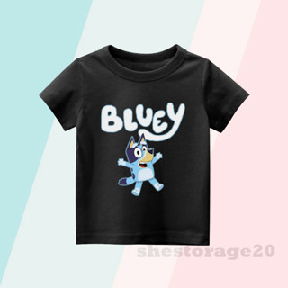 เสื้อยืด พิมพ์ลายการ์ตูน Bluey คุณภาพสูง สําหรับเด็ก