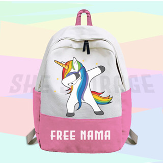 กระเป๋าเป้สะพายหลัง พิมพ์ลาย UNICORN PONY SUPERCUTE สําหรับเด็ก