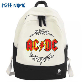 Motid กระเป๋าเป้สะพายหลัง กระเป๋านักเรียน ACDC แรงดันไฟฟ้าสูง (ฟรีชื่อ)