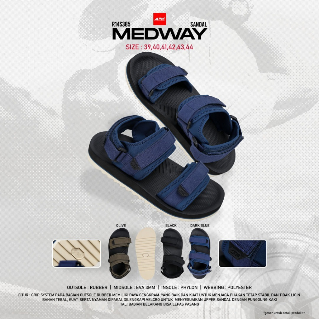 รองเท้าแตะผู้ชาย Arei Outdoorgear Medway Cross