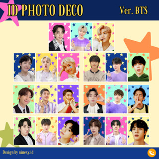 (3 ชิ้น) Id photo deco kpop bts namjoon Antem suga j-hope jimin taehyung jungkook