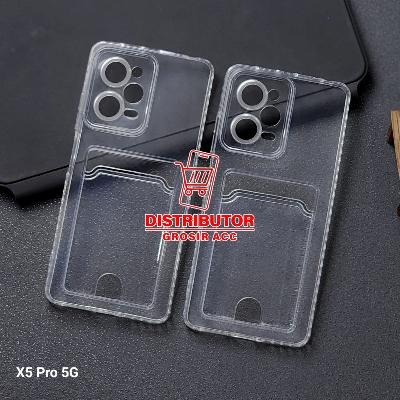 POCO X5 PRO 5G SOFTCASE CARD CASE CLEAR CARD SLOT CASE POCO X5 PRO 5G