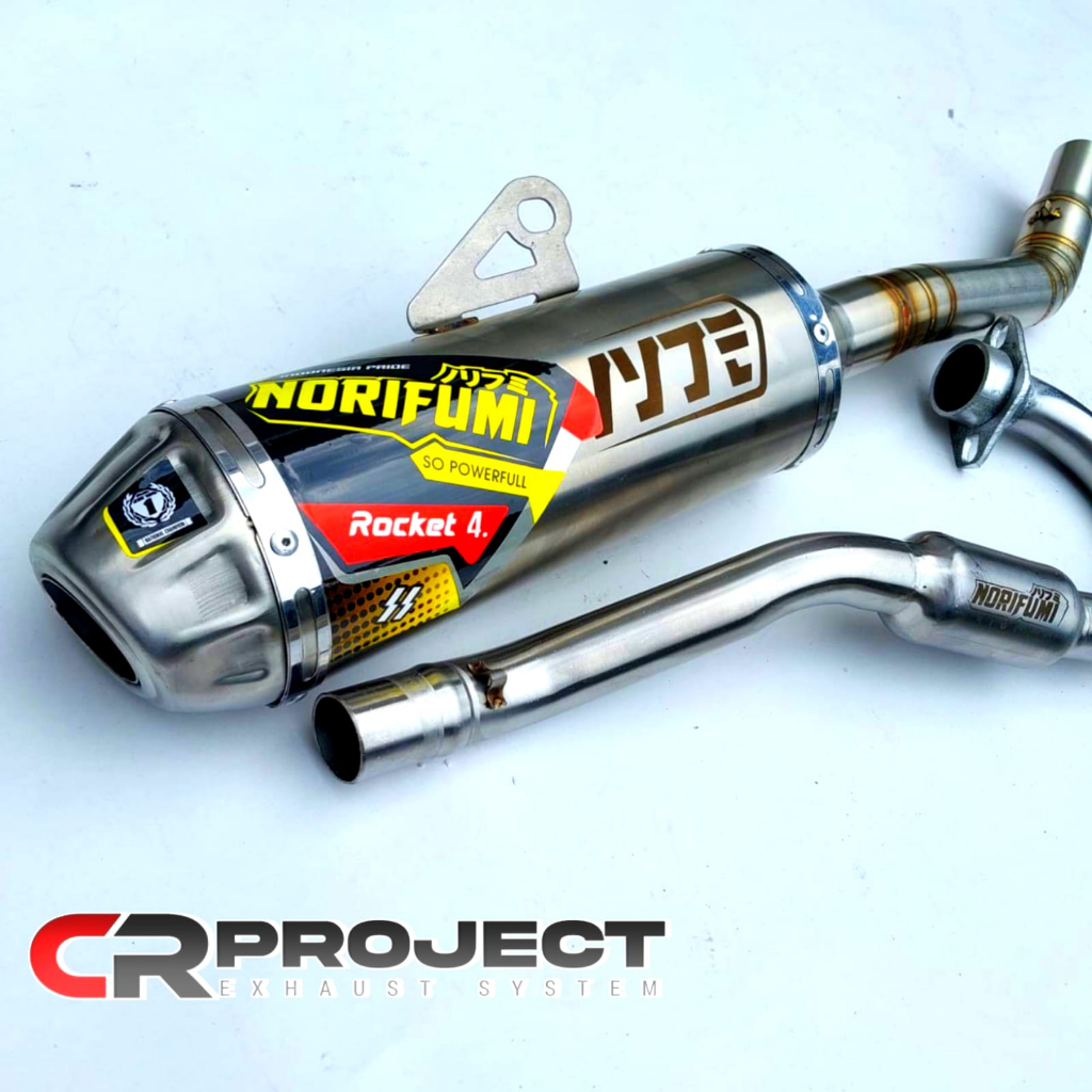 โปรโมชั่น Norifumi Rocket 4 BP Racing Exhaust สําหรับ CRF KLX Dtracker 150 WR 155 สแตนเลส pict จริง