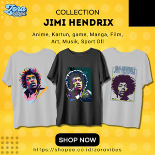 เสื้อยืด พิมพ์ลายนักดนตรี Jimi Hendrix