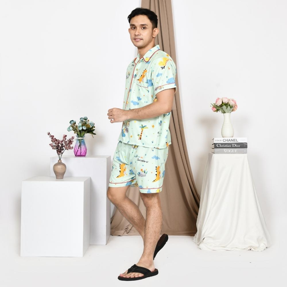 Nyamak Men& 39;s HP Pyjamas (M, L, XXL) Microtex Material / Character Motips / ชุดนอนกางเกงขาสั้น
