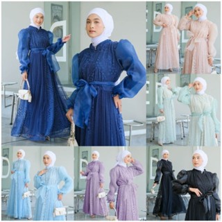 Nadine DRESS FASHION ชุดเดรส MAXI MAXY Tille Material MALIKA LAPIS Tille MA สําหรับผู้หญิง