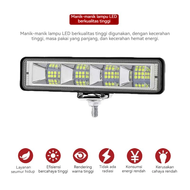 72W LED 24 จุดรถจักรยานยนต์ Bar Spotlight 12V & 24V อลูมิเนียม 72 วัตต์ CWL ไฟทํางาน