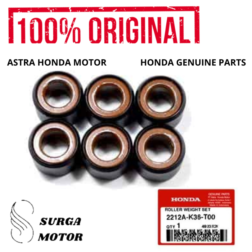 ชุดลูกกลิ้งน้ําหนัก 16 กรัม Vario 150 K59 eSP K59J Air Blade K1F PCX CBU K36 2212A-K36-T00 ลูกกลิ้งน