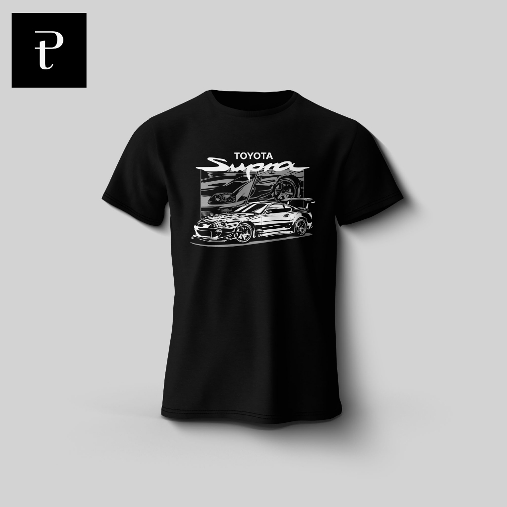 เสื้อยืดรถยนต์ TOYOTA SUPRA MK4 SILHOUETTE TSHIRT