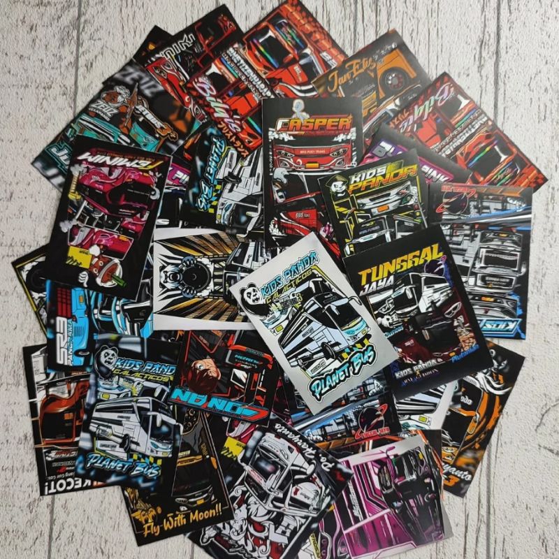 สติ๊กเกอร์ RK Basuri Bus 36 ชิ้น, สติ๊กเกอร์ Bus Mania, สติ๊กเกอร์ Viral Bus, สติ๊กเกอร์รถบัส