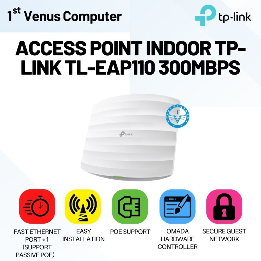 TP-LINK TL-EAP110 WIRELESS ACCESS POINT 300MBPS / NET45-TP