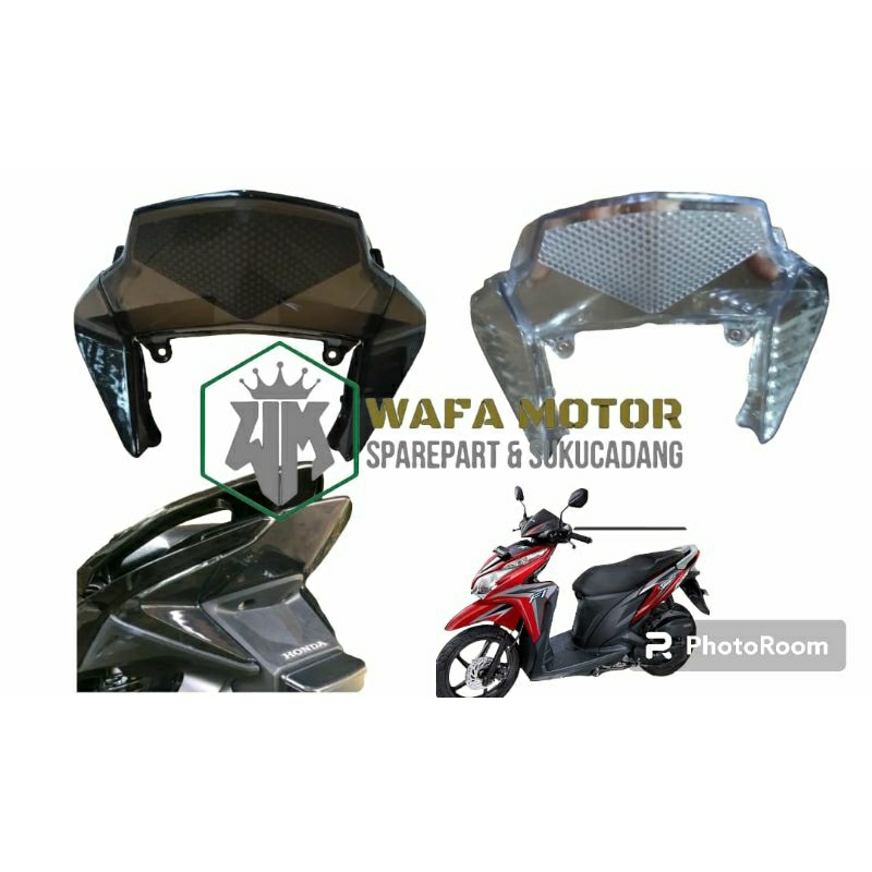 Putih HITAM หยุดเบรคหลัง Mica Glass + ไฟเลี้ยว Vario 125 Fi F1 Old Bohlam 2012-2014 สีดําและสีขาว
