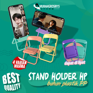 Holder Kursi Macaron Folding Chair Stand Holder Phone Universal Holder Stand HP Varian Kursi Lipat Dudukan Penyangga HP
