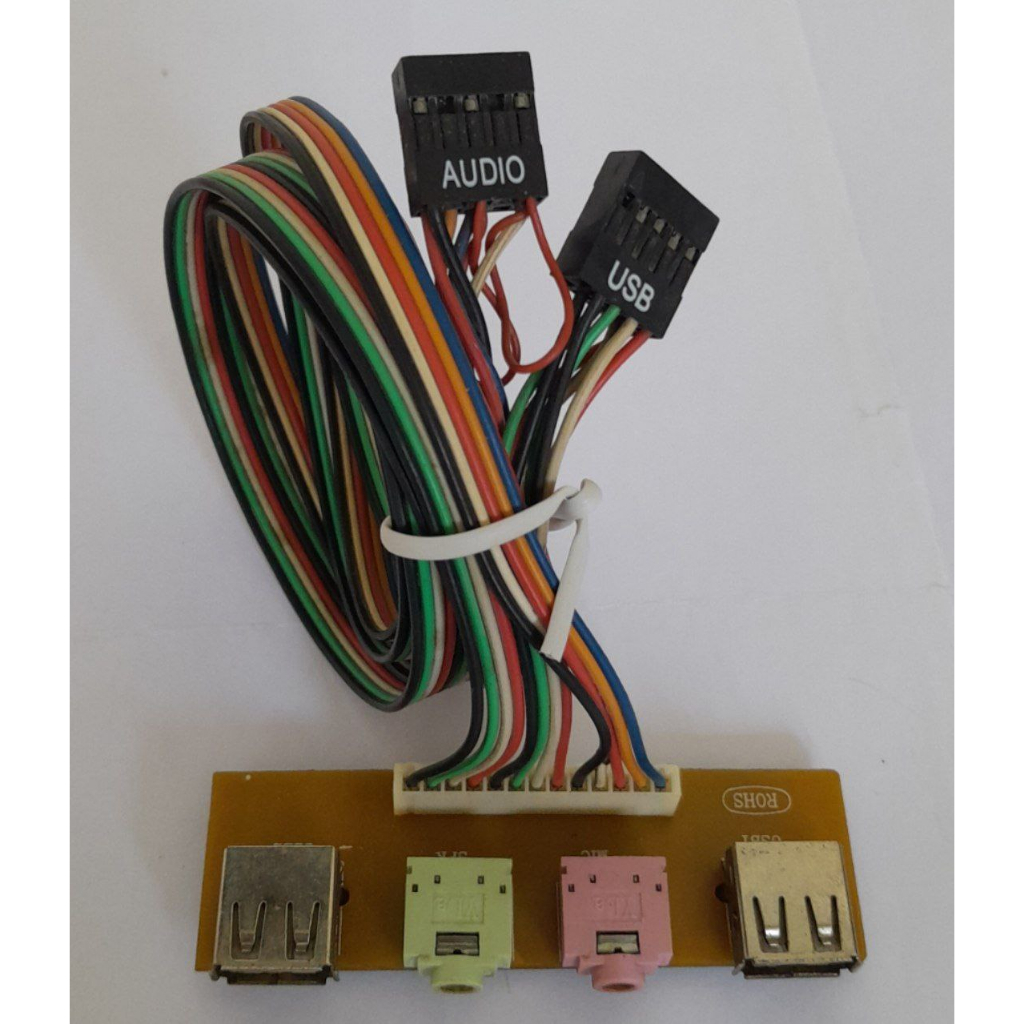 Usb 2.0 Port PC Computer Case Front Panel สายสัญญาณเสียงไมโครโฟน USB (มือสอง)
