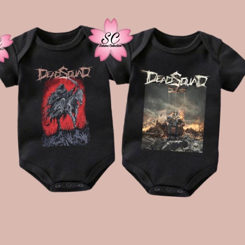 Katun Baby JUMPER DEADSQUAD Cure of the black Pleague, Tyranation, skizoid paranoid, catharsis, มืออาชีพ | เด็ก DEAD TEAM METAL BAND BABY JUMPER | เสื้อยืดเด็ก / KIDS JUMPSUIT / BODYSUIT BOYS AND GIRLS | พรีเมี่ยมผ้าฝ้าย ROMPER