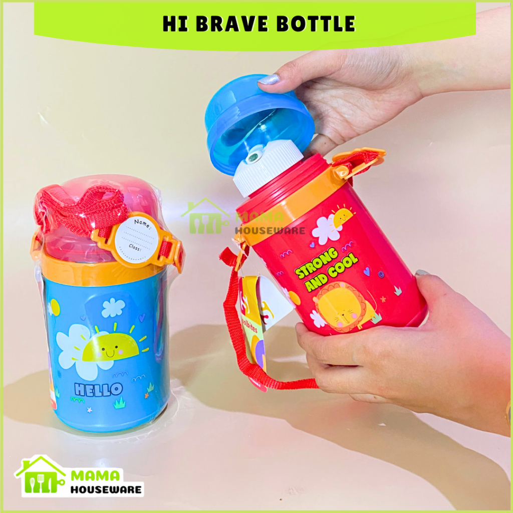 Tumblr ดื่มน้ําสําหรับเด็ก / ขวดน้ําดื่ม Tumblr สําหรับเด็ก / Hi Brave Tumblr 550ML / ขวดน้ําเชือก /