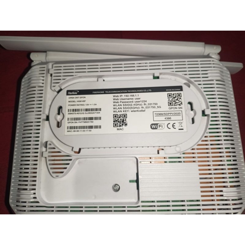 FIBERHOME DUALBAND HG6145F & HG6145D2 ไม่มีอะแดปเตอร์