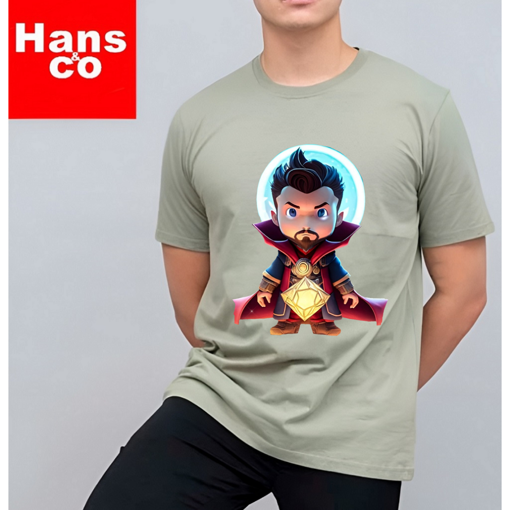 KATUN 3D เสื้อยืดผู้ชาย Animated Motif Baby Doctor Stranger 24s ผ้าฝ้ายเสื้อยืด H0162 By Hans & Co