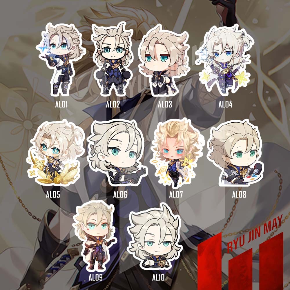 สติ๊กเกอร์อนิเมะ - Genshin Impact - Albedo