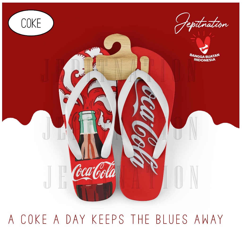[Flip Flops] Coca Cola Flip Flops Cowo รองเท้าแตะชายหาด ฟองน้ํา ไม่ใช่ยาง สําหรับเด็ก ผู้ใหญ่ เด็กวัยหัดเดิน