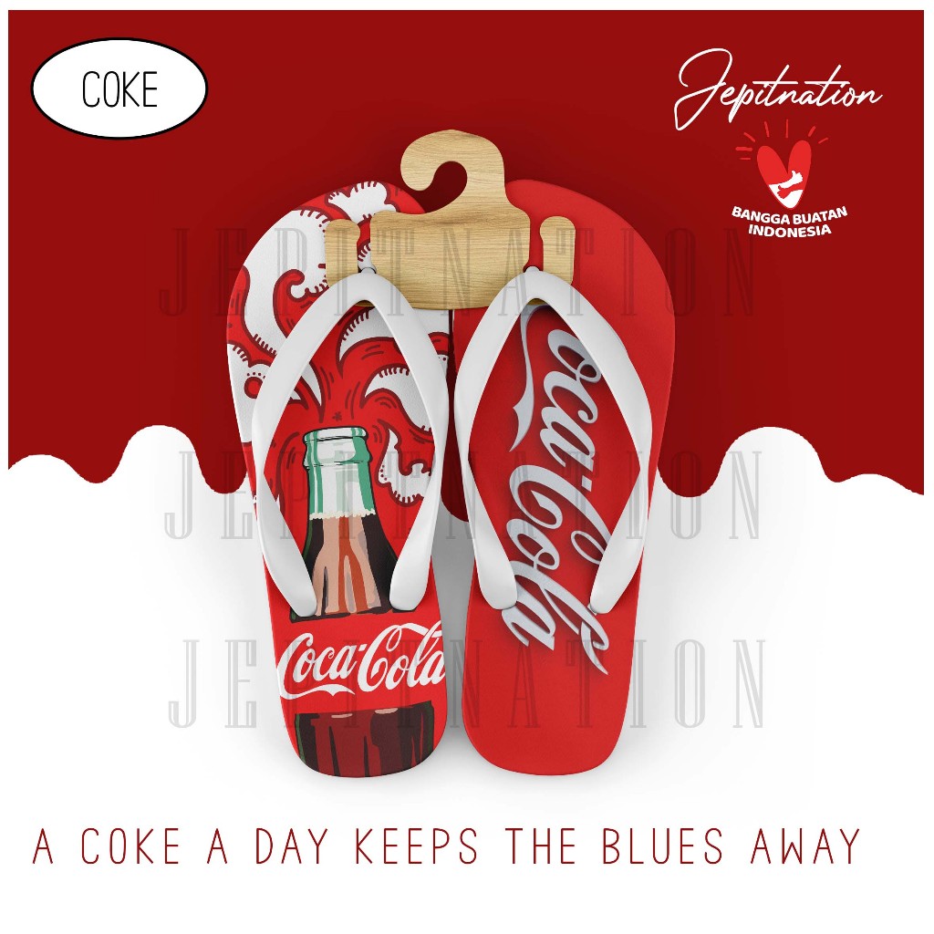 [V2] Coca Cola (COKE) รองเท้าแตะ, JEPITNATION สําหรับผู้ชายผู้หญิงผู้ใหญ่เด็กเด็กวัยหัดเดินรองเท้าแต