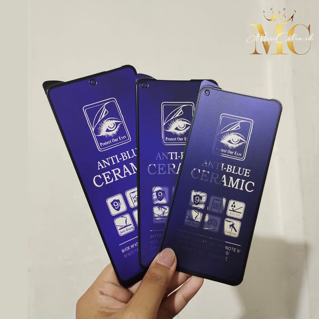TEMPERED GLASS BLUE MATTE CERAMIC REDMINOTE 5A PRIME 5 PRO 5 6 7 8 10 4G 5G 11 MI9 8 LITE POCO X7 PR