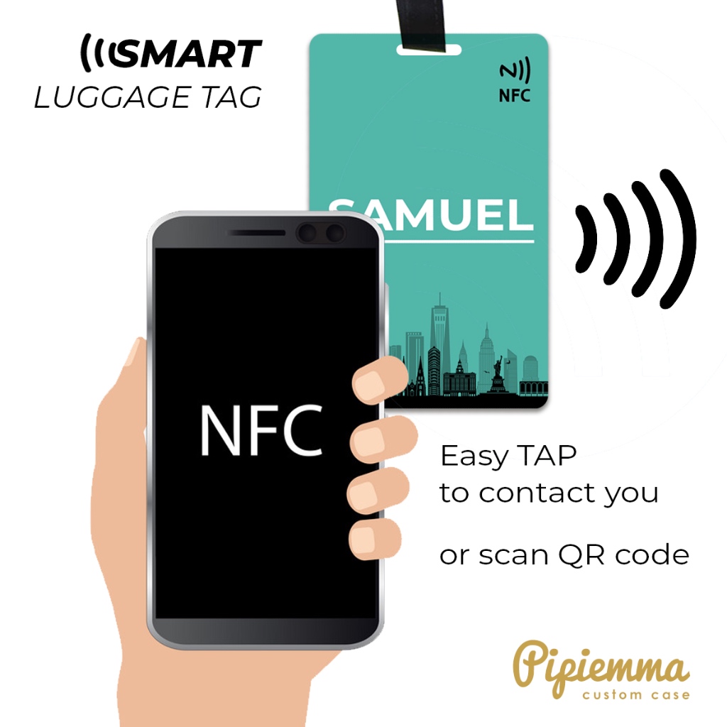 Gantungan แท็กกระเป๋าเดินทาง NFC Smart Tap Travel กระเป๋าเดินทางที่แขวนกระเป๋า