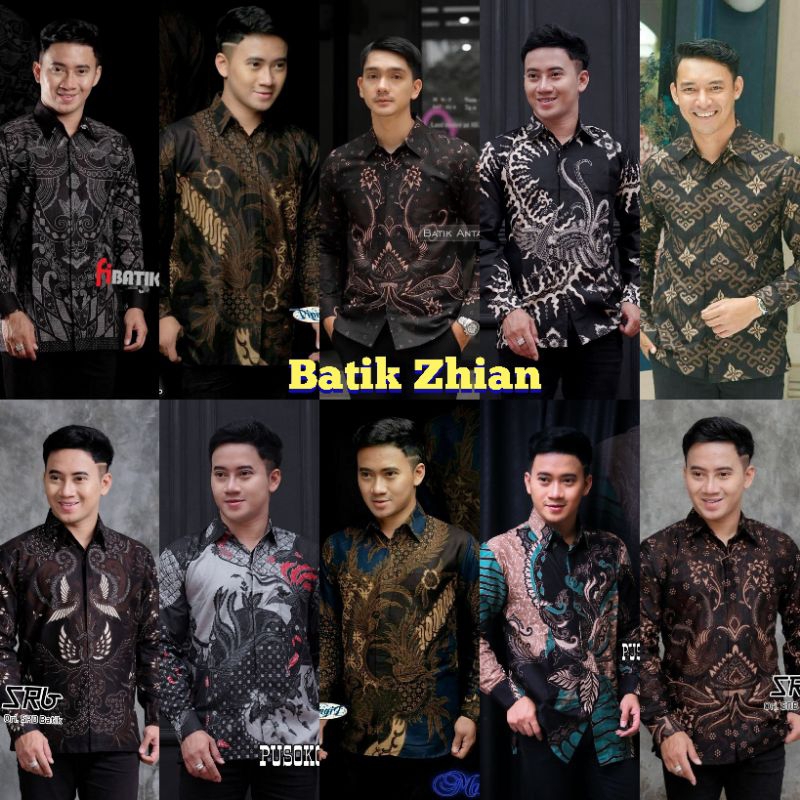 KEMEJA เสื้อบาติกแขนยาวผู้ชาย Premium Slim Fit โมเดิร์น Pekalongan Batik เสื้อบาติกผู้ชายล่าสุด