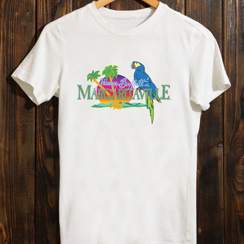 Katun Jimmy Buffett& 39;s Margaritaville เสื้อยืด Combed Cotton 30s เสื้อยืด