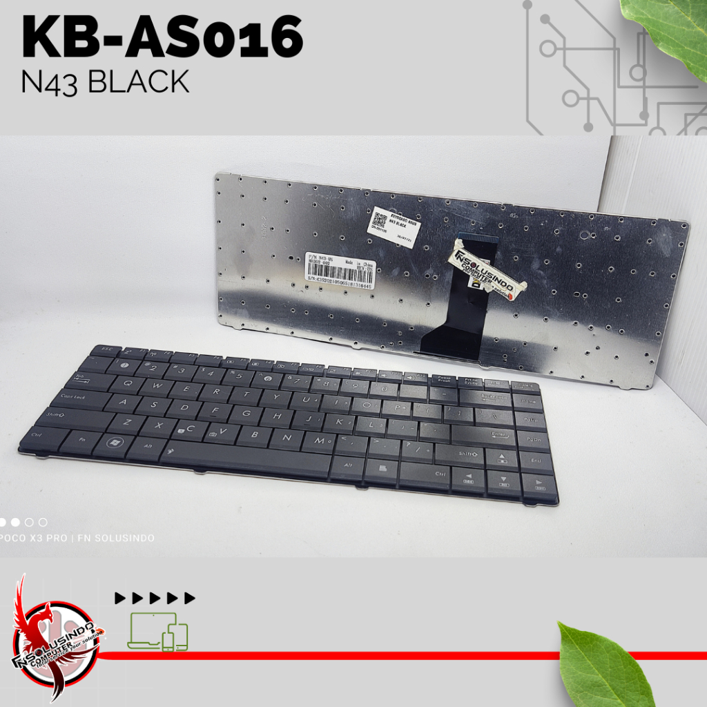 Asus A43 A43E A43U A43SJ K43 K43SJ X43U B43 A44H A42 K42K42D K42J K42F X44H A42D A42F A42F A43S U42J