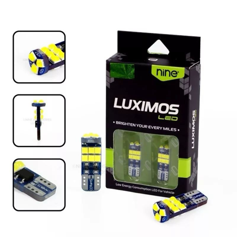 NINE LED PAIR OF T10 CREE SB2 ไฟ LED 15 POINTS AC DC LUXIMOS NINE TURN SIGNAL, หมายเลขเพลท, รถและรถจ