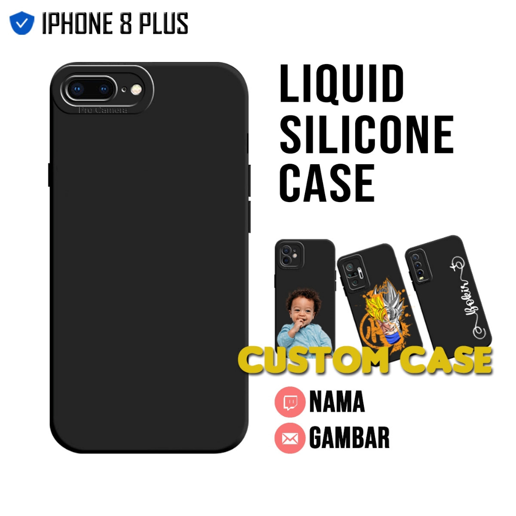 เคส Iphone 8 Plus Casing Softcase Macaron Liquid Pro Camera