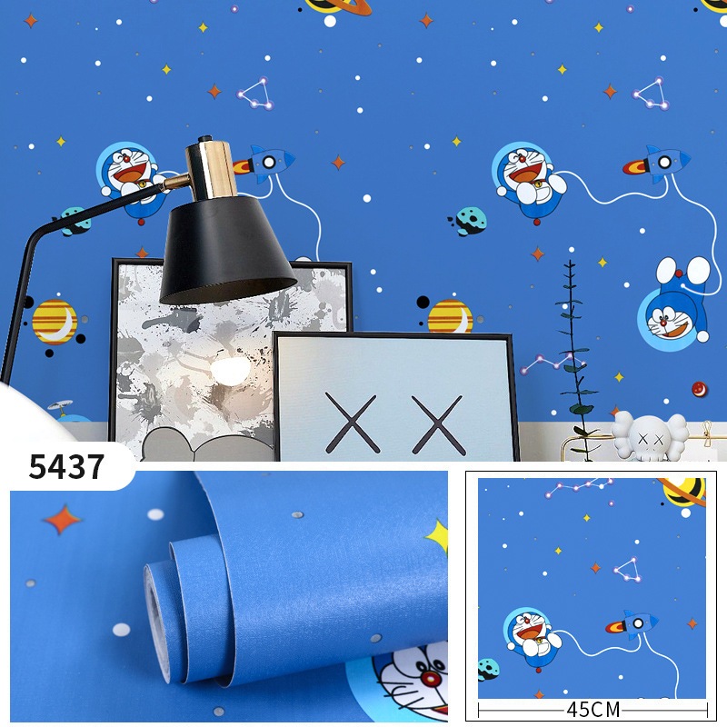 กระดาษติดผนัง Doraemon Planet 9m ถึง 10m x 45cm