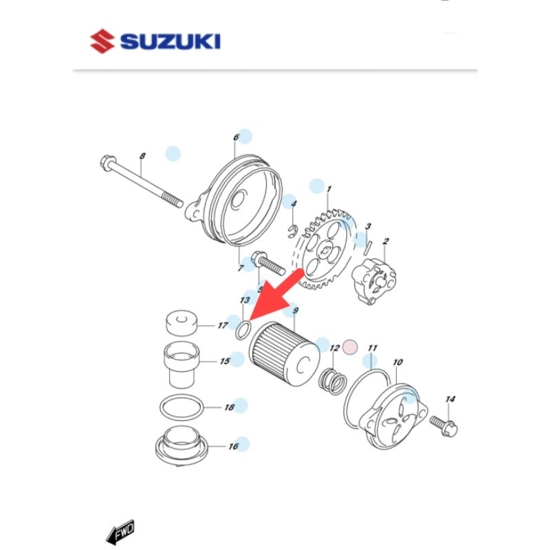 [09280-13010-000] O-RING OIL FILTER (D:1.9,ID:12.5) - แอดเดรส