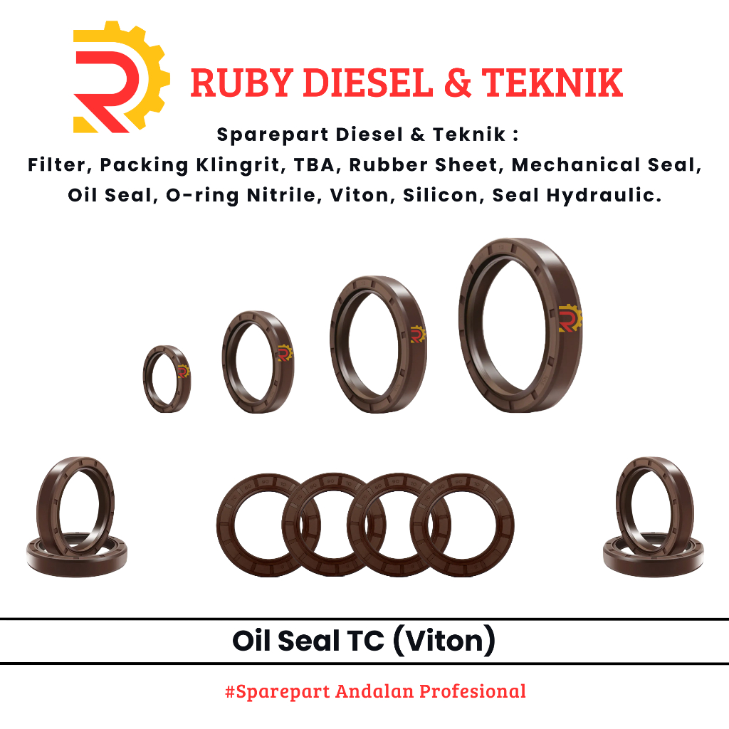 ซีลกันน้ํามัน TC Viton 50 80 12 - Oil Sil TC FKM 50x80x12 - Vitton TC - Seal Oil TC