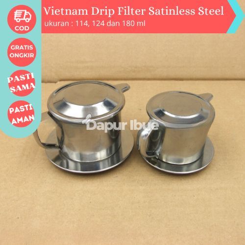 VIETAM DRIP FILTER SATINLESS STEEL COFFEE FILTER VIETAMES COFFEE FILTER CUP 114 ML