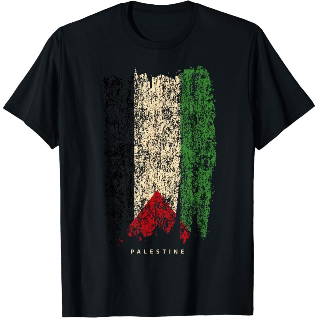 Vintage Palestine Flag เสื้อยืด Retro Palestine Flag Palestine