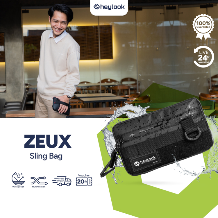 Heylook Official - กระเป๋าคลัทช์ ZEUX อเนกประสงค์ 3 in 1 กระเป๋าสะพายไหล่ กระเป๋าถือ กันน้ํา สําหรับผู้ชาย และผู้หญิง