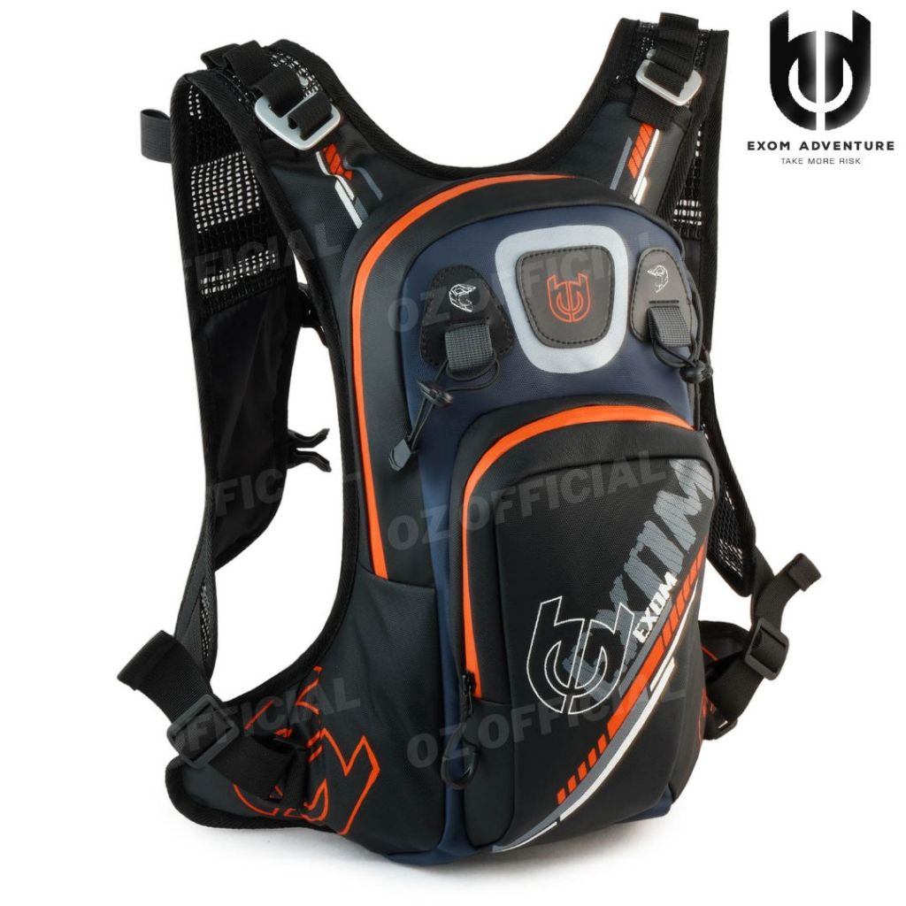 Hitam Exom - hydropack ASTRO กระเป๋าเป้สะพายหลัง 2224 - BL 08 hydropack Biker กระเป๋าเป้สะพายหลัง สีดํา แทรบาส วิบาก กระเป๋าจักรยาน
